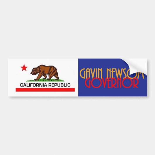 Gouverneur van Gavin NEWSOM 2018 Bumpersticker (Voorkant)