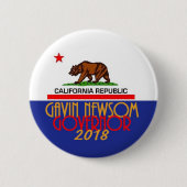 Gouverneur van Gavin NEWSOM 2018 Ronde Button 5,7 Cm (Voorkant)