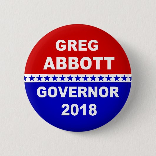 Gouverneur van Greg Abbott Texas 2018 Ronde Button 5,7 Cm (Voorkant)