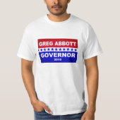 Gouverneur van Greg Abbott Texas 2018 T-shirt (Voorkant)