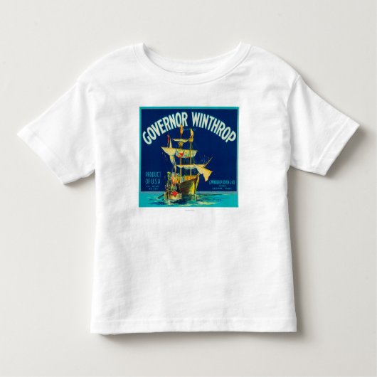 Gouverneur Winthrop Apple Label (blauw) - Yakima, Kinder Shirts (Voorkant)
