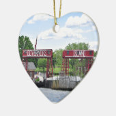 Gouverneur's eiland keramisch ornament (Links)