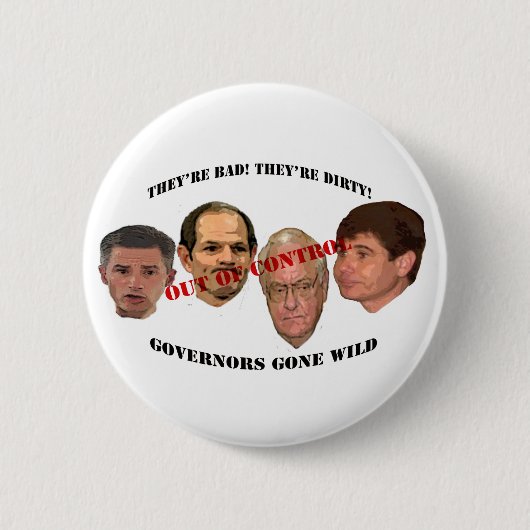 Gouverneurs Gone Wild-knop Ronde Button 5,7 Cm (Voorkant)