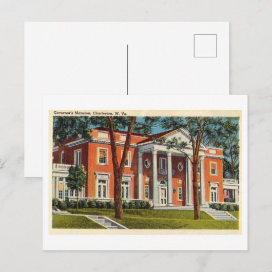 Gouverneur's Mansion in Charleston, West Virginia Briefkaart (Voorkant / Achterkant)