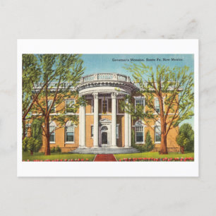 Gouverneur's Mansion, Santa Fe, New Mexico, Vintag Briefkaart
