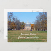 Gouverneur's paleis, koloniaal Williamsburg Briefkaart (Voorkant / Achterkant)