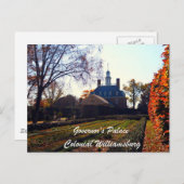Gouverneur's paleis, koloniaal Williamsburg Briefkaart (Voorkant / Achterkant)