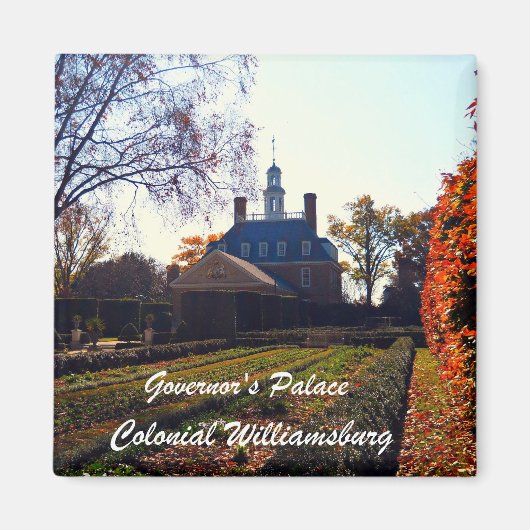 Gouverneur's paleis, koloniaal Williamsburg Magneet (Voorkant)