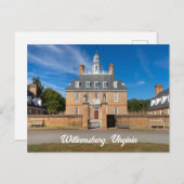 Gouverneurspaleis in Williamsburg VA Briefkaart (Voorkant / Achterkant)