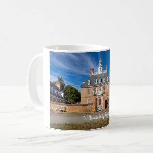 Gouverneurspaleis in Williamsburg VA Koffiemok (Voorkant links)