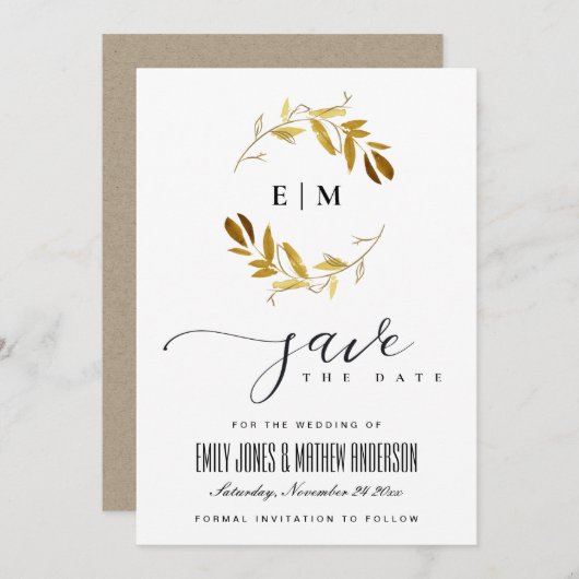 GOUW GOLD FAUNA WATERVERF WREATT DE DATUM OP KAART (Voorkant / Achterkant)