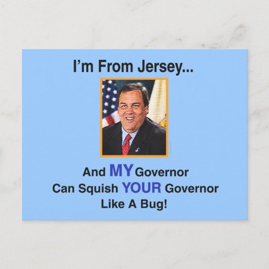 Gov. Chris Christie Briefkaart (Voorkant)