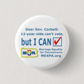 Gov. Corbett Buttonnen Ronde Button 3,2 Cm (Voorkant)