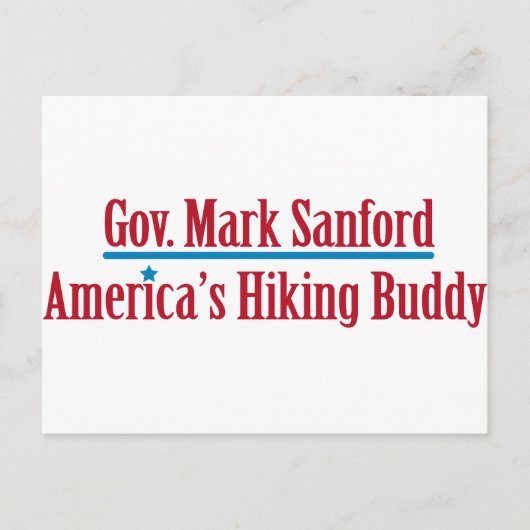 Gov. Mark Sanford Briefkaart (Voorkant)