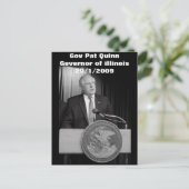 Gov Pat Quinn (Gouverneur van illinois) Briefkaart (Staand voorkant)