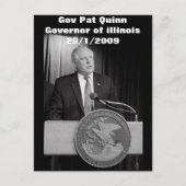 Gov Pat Quinn (Gouverneur van illinois) Briefkaart (Voorkant)