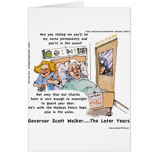 Gov Scott Walker Grappige Satirische Cadeaus T-shi (Voorkant)