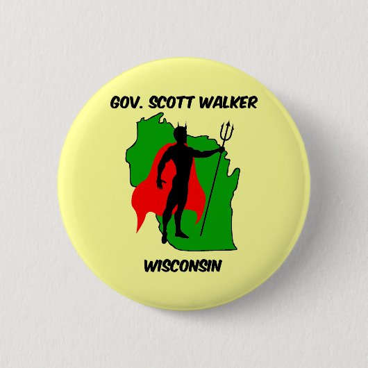 Gov Scott Walker Ronde Button 5,7 Cm (Voorkant)