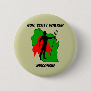 Gov Scott Walker Ronde Button 5,7 Cm