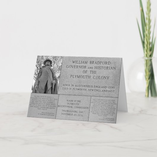 Gov William Bradford collage Kaart (Voorkant)
