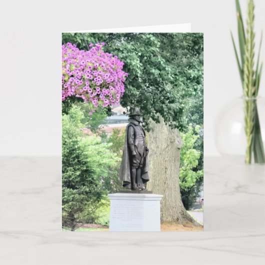 Gov William Bradford monument in zomer Kaart (Voorkant)