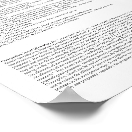 Governing Meridian Acupuncture Points Poster (Hoek)