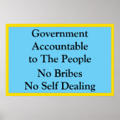 Government Accountable No Bribes Poster (Voorkant)
