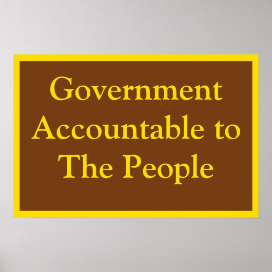 Government Accountable Poster (Voorkant)