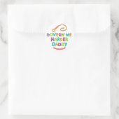 Government Me Harder papa Ronde Sticker (Tas)