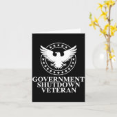 Government Shutdown Veteran Eagle Patriotic Litica Kaart (Gele Bloem)