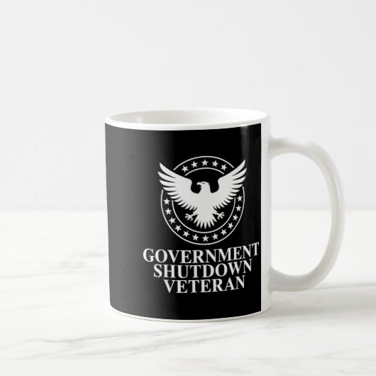 Government Shutdown Veteran Eagle Patriotic Litica Koffiemok (Rechts)