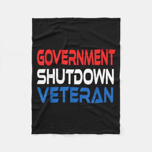 Government Shutdown Veteran  Fleece Deken (Voorkant)