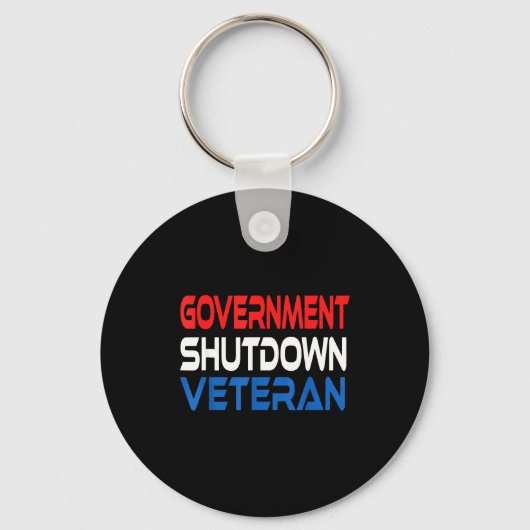 Government Shutdown Veteran  Sleutelhanger (Voorkant)