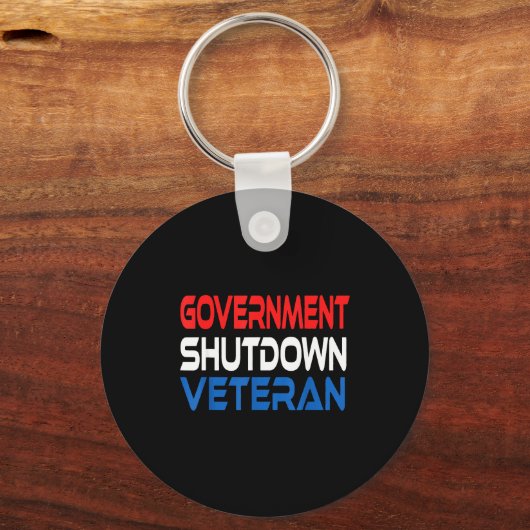 Government Shutdown Veteran  Sleutelhanger (Voorkant)