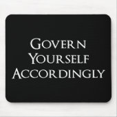 Governn Yourself Conform Funny Lawyer Muismat (Voorkant)