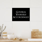 Governn Yourself Conform Funny Lawyer Poster (Keuken)