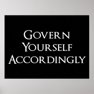 Governn Yourself Conform Funny Lawyer Poster