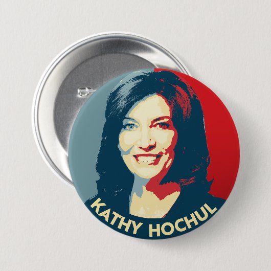 GOVERNOR KATHY HOCHUL RONDE BUTTON 7,6 CM (Voorkant /achterkant)