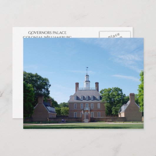 Governors Palace Briefkaart (Voorkant / Achterkant)