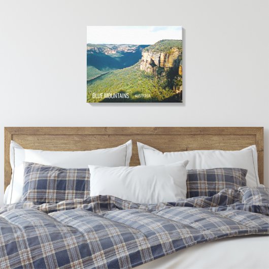 Govetts Leap Blue Mountains Australië reizen Canvas Afdruk (Insitu (Slaapkamer))