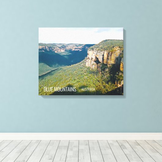 Govetts Leap Blue Mountains Australië reizen Canvas Afdruk (Insitu (Houten vloer))