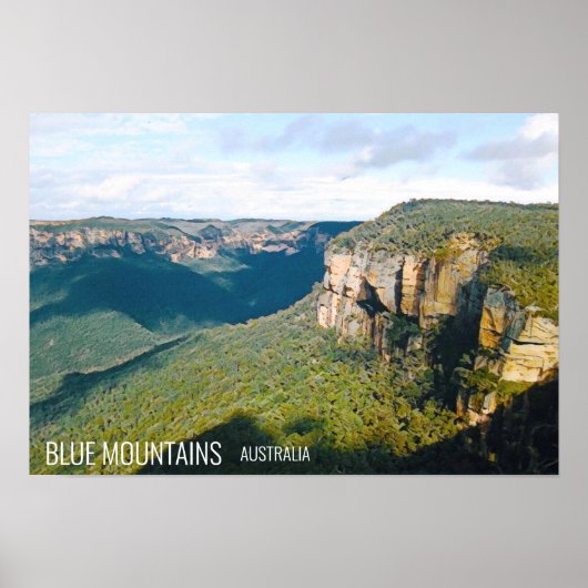 Govetts Leap Blue Mountains Australië reizen Poster (Voorkant)