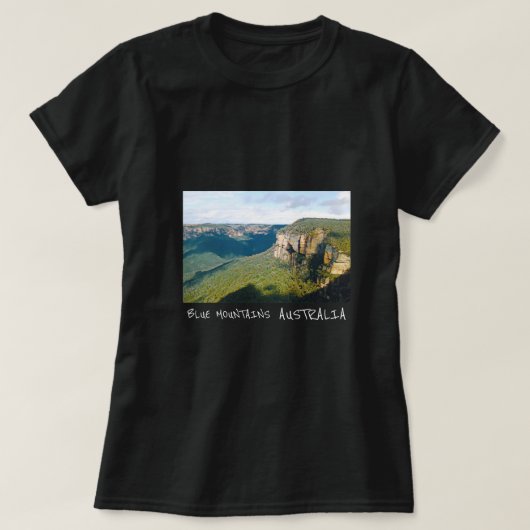 Govetts Leap Blue Mountains Australië reizen T-shirt (Design voorkant)