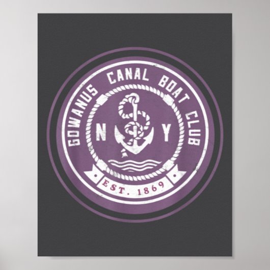 Gowanus C Boat Club Funny Brooklyn New York So  Poster (Voorkant)