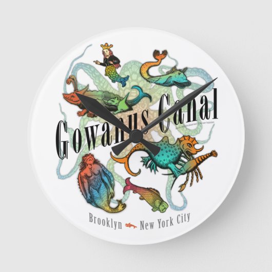 Gowanus Canal of Brooklyn, NY Ronde Klok (Voorkant)