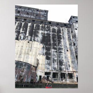Gowanus Canoe in Grain Terminal Poster