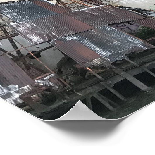 Gowanus Canoe in Grain Terminal Poster (Hoek)