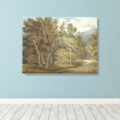 Gowbarrow Park, Ullswater (door John White Abbott) Canvas Afdruk (Insitu (Houten vloer))