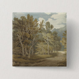 Gowbarrow Park, Ullswater (door John White Abbott) Vierkante Button 5,1 Cm