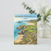 Gower-schiereiland Wales Briefkaart (Staand voorkant)